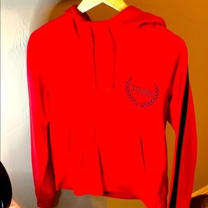 RED HOODIE BY Pink from Victoria Secret.